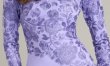 画像4:  Tadashi Shoji  Kisha Embroidered Crepe Gown　パープル系 (4)