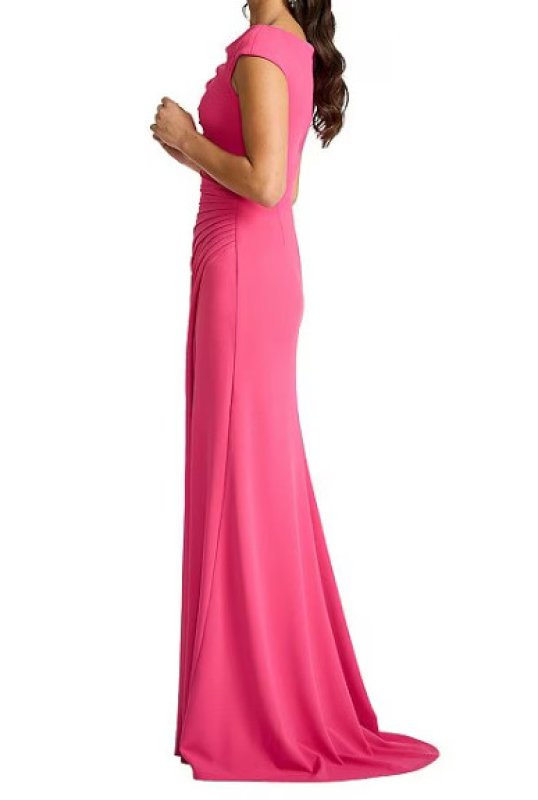 画像3: Tadashi Shoji Nanea ドレープスリットロングドレス｜演奏会・パーティーフォーマル　ピンク (3)
