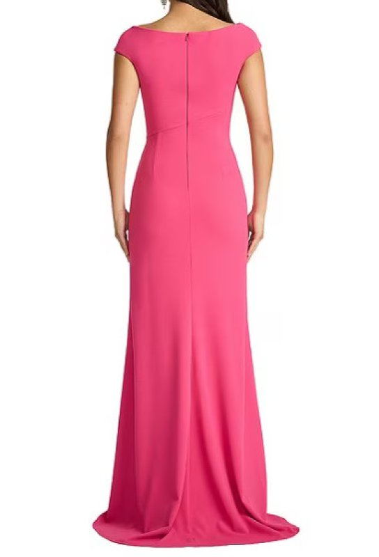 画像2: Tadashi Shoji Nanea ドレープスリットロングドレス｜演奏会・パーティーフォーマル　ピンク (2)