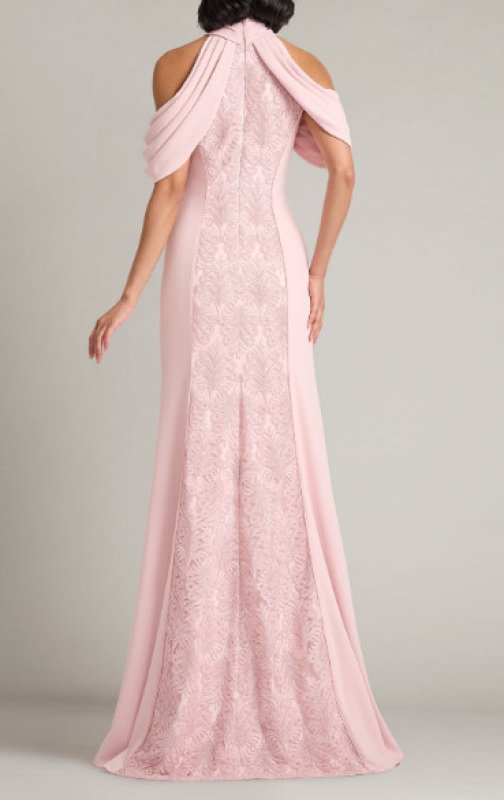 画像2: Tadashi Shoji タダシショージ  　Kato オフショルダーホルタードレス　ピンク (2)