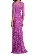 画像2: Tadashi Shoji タダシショージ  Carelle 刺繍チュールロングドレス パープル系｜パーティーフォーマル (2)