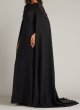 画像3: Tadashi Shoji タダシショージ  Massaro 刺繍ケープロングドレス ブラック｜ステージ・パーティーフォーマル (3)