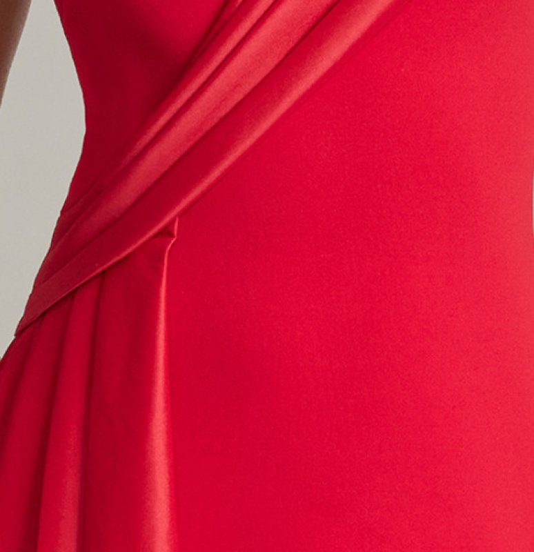 画像3: Tadashi Shoji  タダシショージ   Beis ワンショルダードレープロングドレス　レッド｜演奏会・パーティーフォーマル (3)