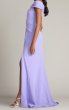 画像3: Tadashi Shoji Bruner ドレープオフショルダーロングドレス  パープル系｜パーティーフォーマル (3)