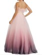 画像2: Mac Duggal  ピンクグラデーション フェザーチュールロングドレス｜パーティー・フォーマル (2)