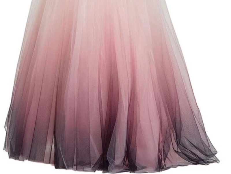 画像3: Mac Duggal  ピンクグラデーション フェザーチュールロングドレス｜パーティー・フォーマル (3)