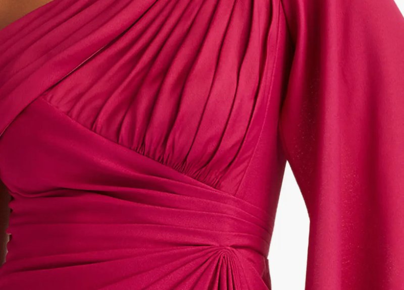 画像4: 【アンミカさん愛用】Tadashi Shoji  タダシショージ   EMBER  ケープスリーブドレス ロング丈　ピンク系  08072 (4)