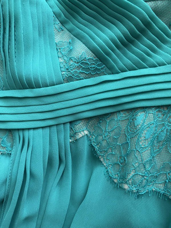 画像7: 即発【ドラマ使用】BCBGMAXAZRIA  レースインセット ロングドレス グリーン　Antonea | パーティー、演奏会 (7)