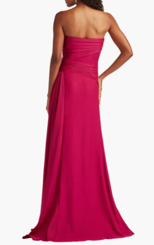 画像2: Tadashi Shoji タダシショージ Cassera  ロングフォーマルドレス ストラップレス ピンク 演奏会・パーティー対応 (2)