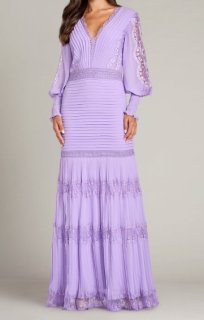 TADASHI SHOJI シルクワンピースドレス　ティアード　フリル　紫 Lua Floral Print Tassel Fringe Slip Dress – Tadashi Shoji Official