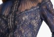 画像4: Tadashi Shoji タダシショージ  Debore レース×チュール ロングフォーマルドレス ネイビー 演奏会・結婚式対応 (4)