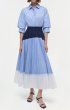 画像4: 【5/13まで特別価格】Simkhai シンカイ Jenella ストライプ シャツワンピース ブルー｜お出かけ (4)