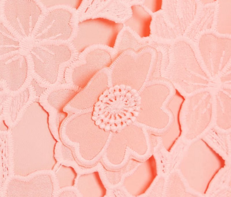 画像5: BADGLEY MISCHKA 　ギュピールレースワンピース ピンク ベルト付き　 お呼ばれ・フォーマル対応 (5)