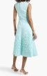 画像2: BADGLEY MISCHKA レーザーカットワンピーススキューバミディドレス ライトブルー 　パーティードレス (2)