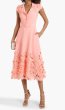 画像1: BADGLEY MISCHKA 　ギュピールレースワンピース ピンク ベルト付き　 お呼ばれ・フォーマル対応 (1)