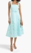 画像1: BADGLEY MISCHKA レーザーカットワンピーススキューバミディドレス ライトブルー 　パーティードレス (1)