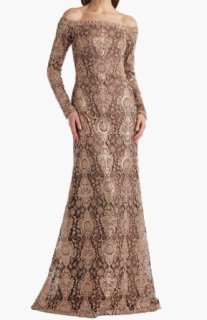 ステージドレス｜Tadashi Shoji Elisara 刺繍ロングドレス