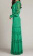 画像2: Tadashi Shoji タダシショージ NYSSA  ピンタックロングドレス　グリーン系 (2)