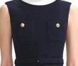 画像4: Self Portrait セルフポートレイト ネイビー  Boucle Sleeveless Midi Dress (4)