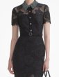 画像3: Self Portrait セルフポートレイト ブラックレース Diamante Midi Dress (3)