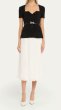 画像1: Self Portrait セルフポートレイト ブラック Tailored Contrast Chiffon Midi Dress (1)