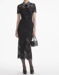 画像1: Self Portrait セルフポートレイト ブラックレース Diamante Midi Dress (1)