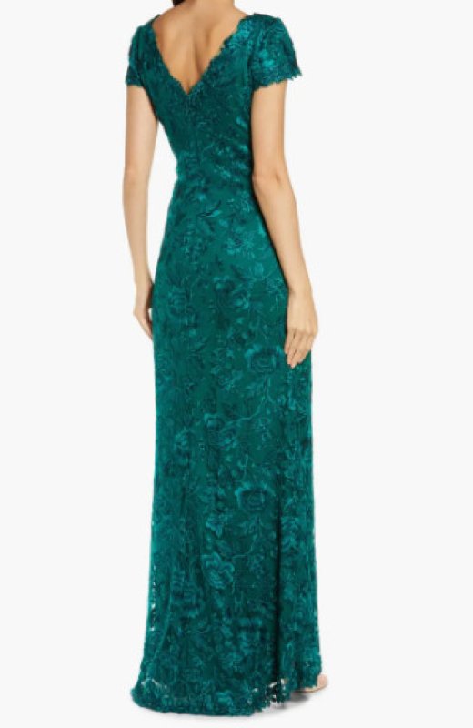 画像2: Tadashi Shoji タダシショージ Oran Embroidered Tulle Gown グリーン (2)