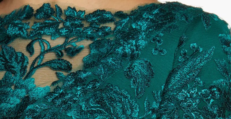 画像4: Tadashi Shoji タダシショージ Oran Embroidered Tulle Gown グリーン (4)