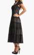 画像3: Tadashi Shoji タダシショージ Boette Lace Tea-Length Dress ブラック (3)