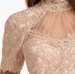 画像4: Tadashi Shoji タダシショージ　Stelly Lotus Embroidered Tulle Midi Dress　ピンク系 (4)