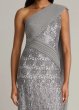 画像4: Tadashi Shoji タダシショージ　Eamon ワンショルダーロングドレス シルバーグレー (4)
