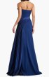画像2: Tadashi Shoji タダシショージ  Belair ストラップレス ドレープロングドレス ネイビー (2)