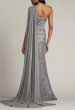 画像3: Tadashi Shoji タダシショージ　Eamon ワンショルダーロングドレス シルバーグレー (3)