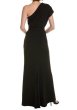 画像3: BADGLEY MISCHKA  ワンショルダー ベルト付き クレープロングドレス ブラック (3)
