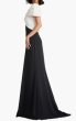 画像3: Tadashi Shoji  タダシショージ Rafner ツイストネック バイカラーロングドレス  アイボリー、ブラック (3)