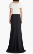 画像2: Tadashi Shoji  タダシショージ Rafner ツイストネック バイカラーロングドレス  アイボリー、ブラック (2)