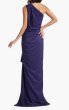 画像2: Tadashi Shoji タダシショージ  Lena ドレープワンショルダードレス　ネイビー、パープル系 (2)