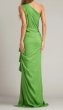 画像2: Tadashi Shoji タダシショージ  Lena ドレープワンショルダードレス　Cactus グリーン系 (2)