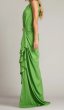 画像3: Tadashi Shoji タダシショージ  Lena ドレープワンショルダードレス　Cactus グリーン系 (3)