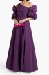 画像1: MARCHESA NOTTE  マルケッサノッテ　ワンショルダー ドレープ タフタ ロングドレス (1)