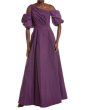 画像4: MARCHESA NOTTE  マルケッサノッテ　ワンショルダー ドレープ タフタ ロングドレス (4)