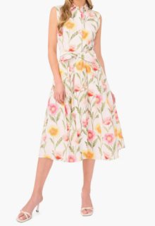 大人の花柄ワンピース】Ted Baker、Cassie フローラルミディワンピース