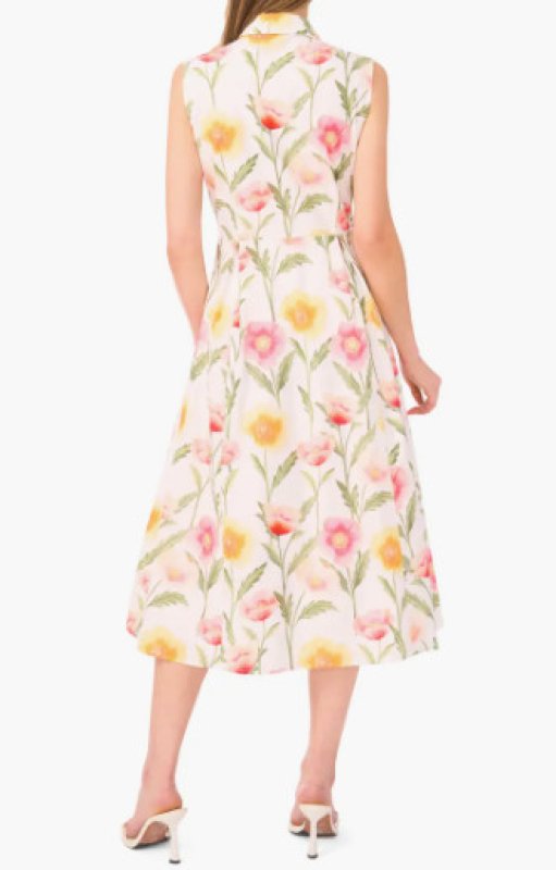 画像2: 【Angie Lassman愛用】Ted Baker テッドベーカー Cassie フローラル ミディシャツワンピース (2)