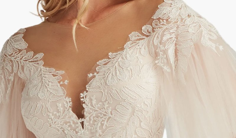 画像4: 限定セール！Tadashi Shoji  タダシショージ　Tresca エンブロイダリーチュール ミディドレス｜アイボリー (4)