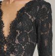 画像4: Tadashi Shoji タダシショージ  Corwin 刺繍レース イリュージョン ロングドレス｜ブラック (4)
