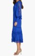 画像3: 【限定特別価格】Tadashi Shoji タダシショージ  コバルトブルー 袖あり NYSSA  ピンタックドレス｜結婚式、パーティードレス (3)