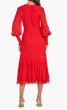 画像2: 【限定特別価格】Tadashi Shoji タダシショージ  レッド 袖あり NYSSA  ピンタックドレス｜結婚式、パーティードレス (2)