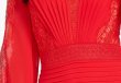 画像4: 【限定特別価格】Tadashi Shoji タダシショージ  レッド 袖あり NYSSA  ピンタックドレス｜結婚式、パーティードレス (4)