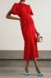 画像1: 【ドラマ使用】VICTORIA BECKHAM  ヴィクトリアベッカム  Gathered Waist Dress レッド (1)