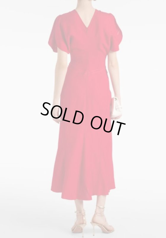 画像3: 【ドラマ使用】VICTORIA BECKHAM  ヴィクトリアベッカム  Gathered Waist Dress レッド (3)
